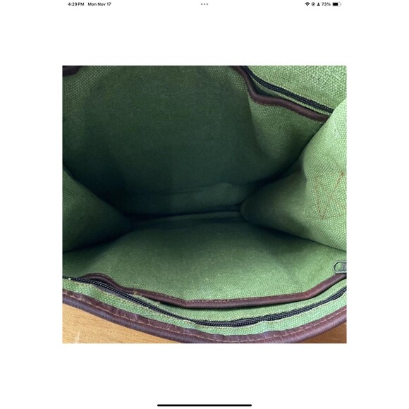 Genuine Leather Mens Large Brown Converter Backpack/Satchel Laptop Briefcase VTG - Picture 11 of 11